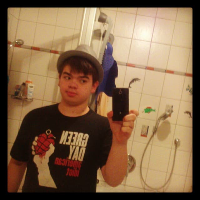 Selfie im Green-Day-„American Idiot“-Shirt, Januar 2013