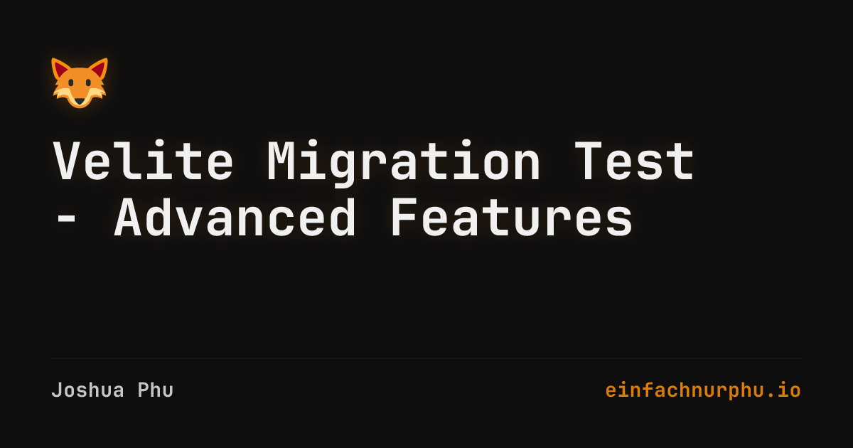 Coverbild für Velite Migration Test - Advanced Features